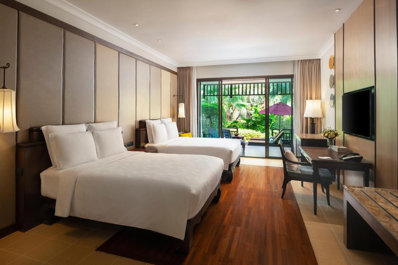 Chambre 2 Lits Queen-Size Premium avec Accès à la Terrasse - Vue sur Jardin